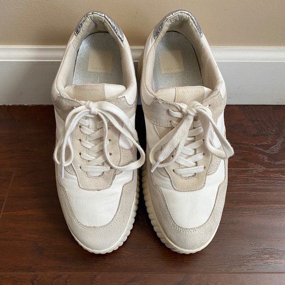 Dolce Vita Womens Daisha White Lace-Up Fashion Sneakers Size 8.5 - Picture 5 of 16